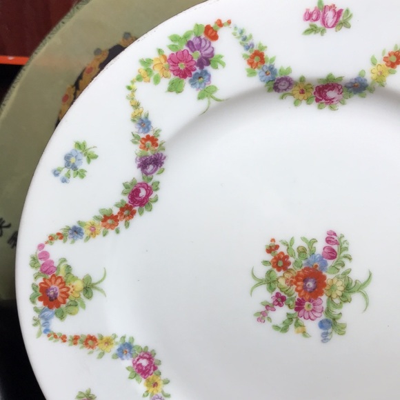 Mikado Aloha Bread Dessert Plate 7 5/8”D Occupied Japan EAC Multi Color Floral - Picture 3 of 10